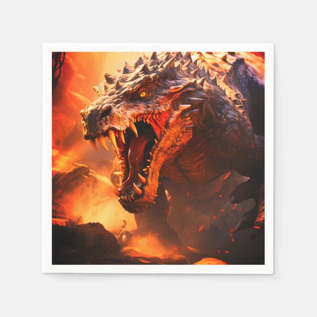 Servilleta De Papel Dinosaurio (Anverso)