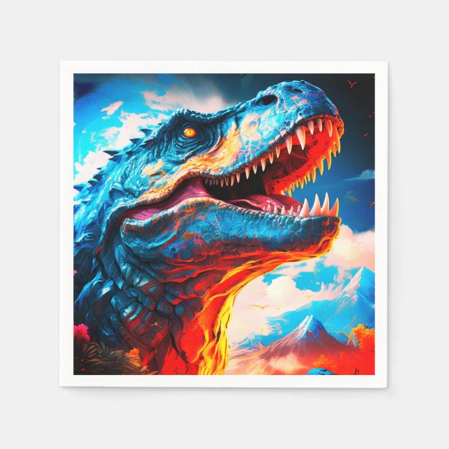 Servilleta De Papel Dinosaurio (Anverso)