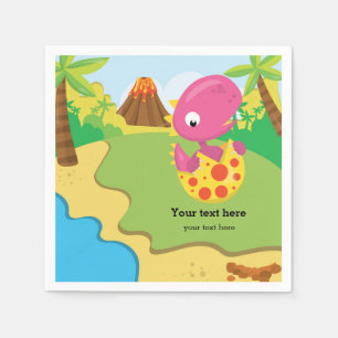 Servilleta De Papel Dinosaurio Adorable