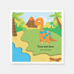 Servilleta De Papel Dinosaurio Adorable