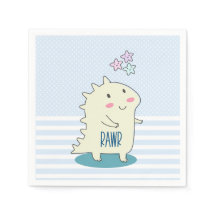 Dinosaurio amarillo lindo con estrellas felices