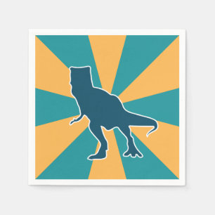 Servilleta De Papel Dinosaurio colorido T-rex, dino de animales jurási