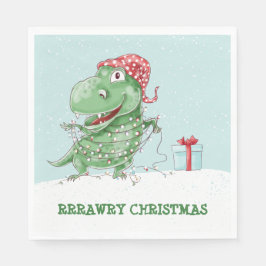 Servilleta De Papel Dinosaurio de los Navidades Rawry