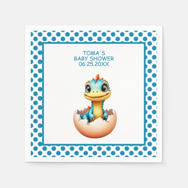 Servilleta De Papel Dinosaurio del Huevo 2 (Anverso)