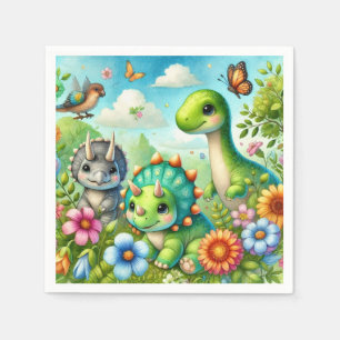 Servilleta De Papel Dinosaurio lindo