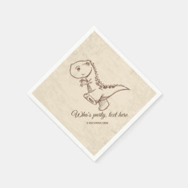 Servilleta De Papel dinosaurio, servilletas de papel de cóctel