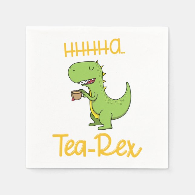 Servilleta De Papel Dinosaurio Tyrannosaurus Tea Rex Prehistoria Anima (Anverso)
