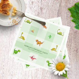Servilleta De Papel Dinosaurios de jungla silvestre Aventura Niños Cum