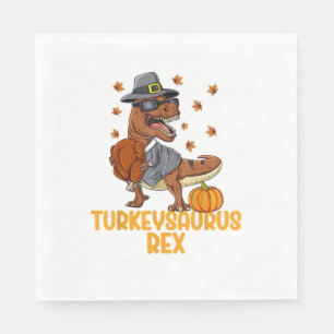 Servilleta De Papel Dinosaurios niños de Acción de Gracias Turquía Sau
