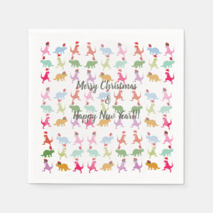 Servilleta De Papel Dinosaurios Santa Mood