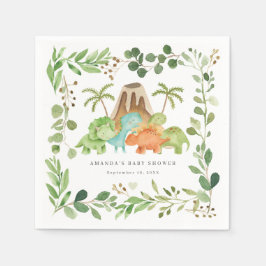 Servilleta De Papel Dinosaurs Baby Shower Party Paper Napkins
