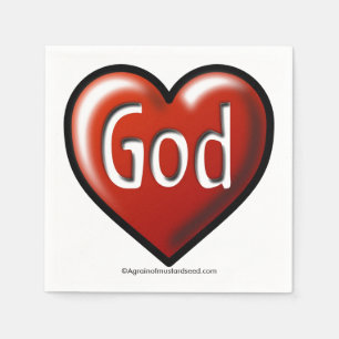 Servilleta De Papel Dios ama al corazón