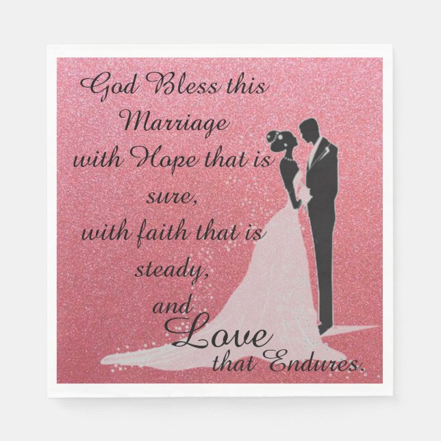 Servilleta De Papel Dios bendiga este matrimonio (Anverso)