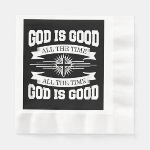 Servilleta De Papel Dios es bueno todo el tiempo - cristiano