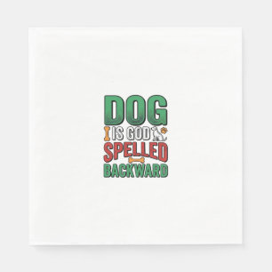 Servilleta De Papel Dios es Perro deletreado al revés Vintage Amante d