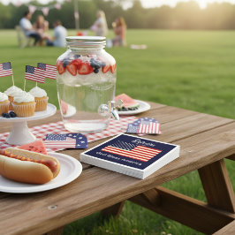 Servilleta De Papel Dios personalizado bendice la bandera de Estados U