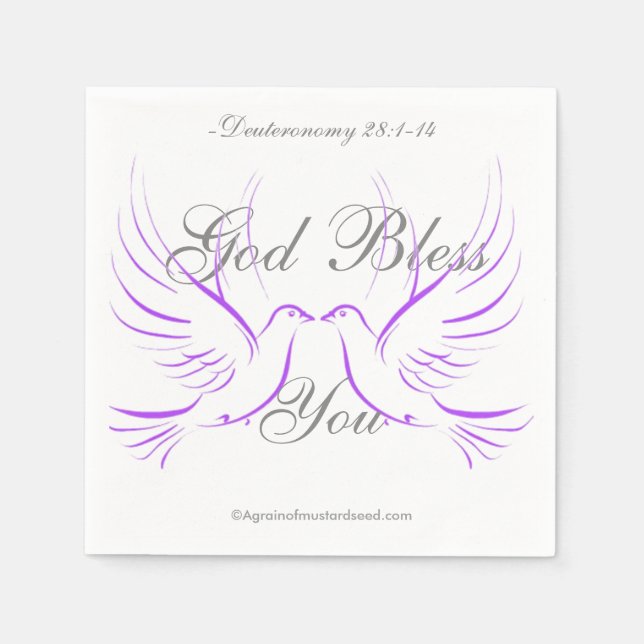 Servilleta De Papel Dios te bendiga (Anverso)