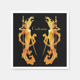 Servilleta De Papel Diosa guerrera de oro Thunder_Cove