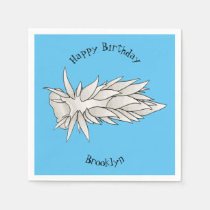 Servilleta De Papel Dirona albolineata nudibranch personalizado ilustr