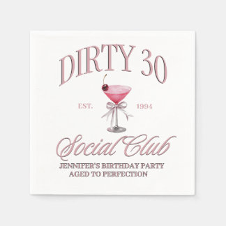 Servilleta De Papel Dirty 30 Coquette Martini rosa tema