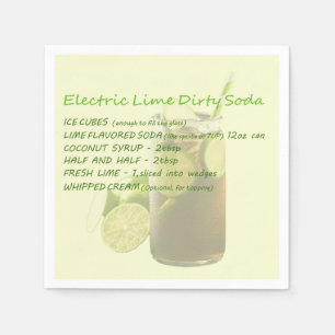 Servilleta De Papel Dirty Soda Lime Napkin