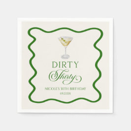Servilleta De Papel Dirty Thirty Dirty Martini Birthday Party