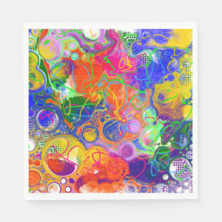 Servilleta De Papel Disco Ball Electricidad Fluid Art