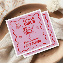 Servilleta De Papel Disco Cowgirl Rodeo Bachelorette Weekend