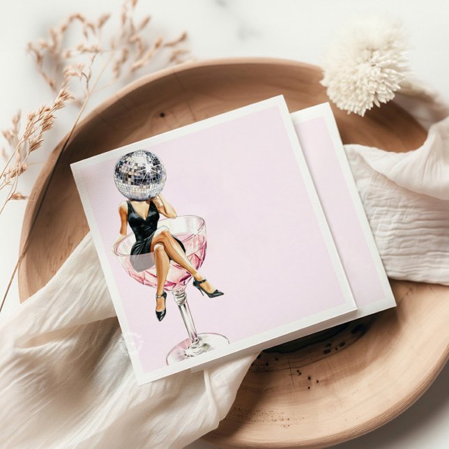 Servilleta De Papel Discoteca Head PinUp Chica Fiesta Napkins (Subido por el creador)