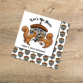 Servilleta De Papel Discoteca Squirrels Napkins de la fiesta de cumple