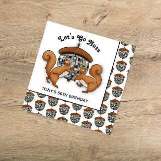 Servilleta De Papel Discoteca Squirrels Napkins de la fiesta de cumple