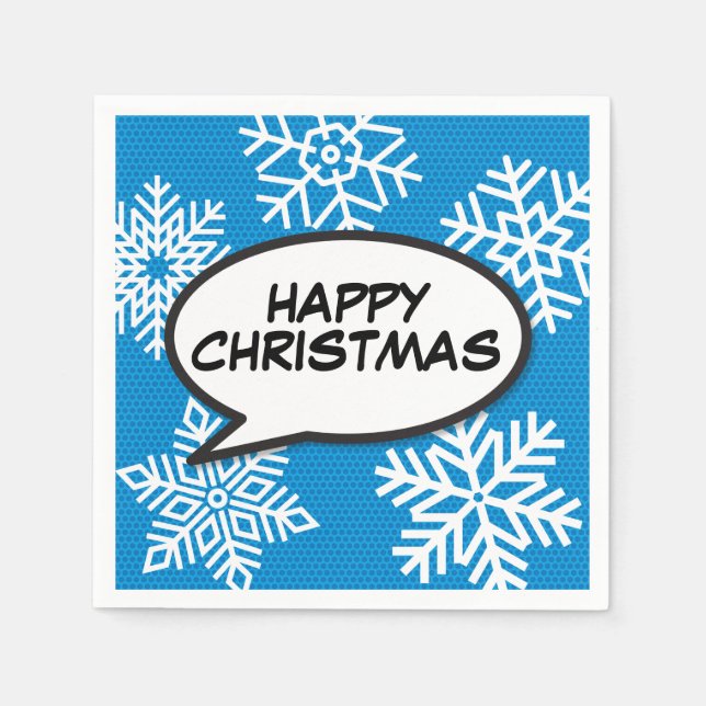 Servilleta De Papel Discurso de copos de nieve burbuja libro de histor (Anverso)