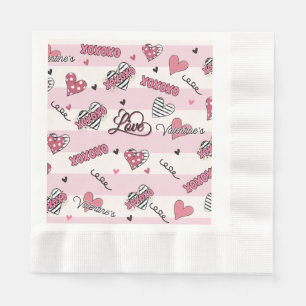 Servilleta De Papel Diseñado por El día de San Valentín XOXO