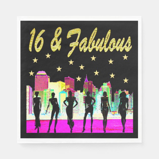 SERVILLETA DE PAPEL DISEÑO 16 Y FABULOSO NYC DIVA (Anverso)