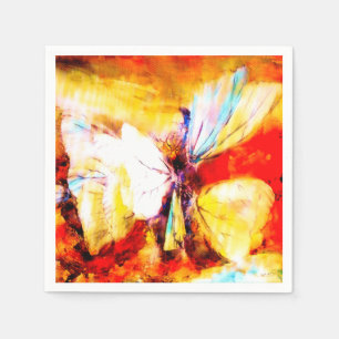 Servilleta De Papel Diseño abstracto de arte de mariposa