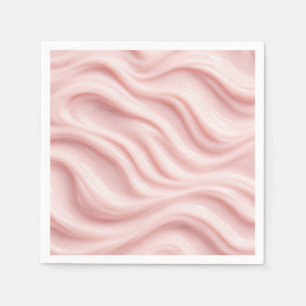 Servilleta De Papel Diseño abstracto de crema rosa