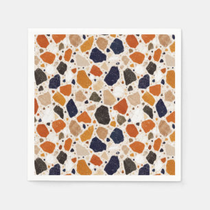 Servilleta De Papel Diseño abstracto de terrazzo mediterráneo