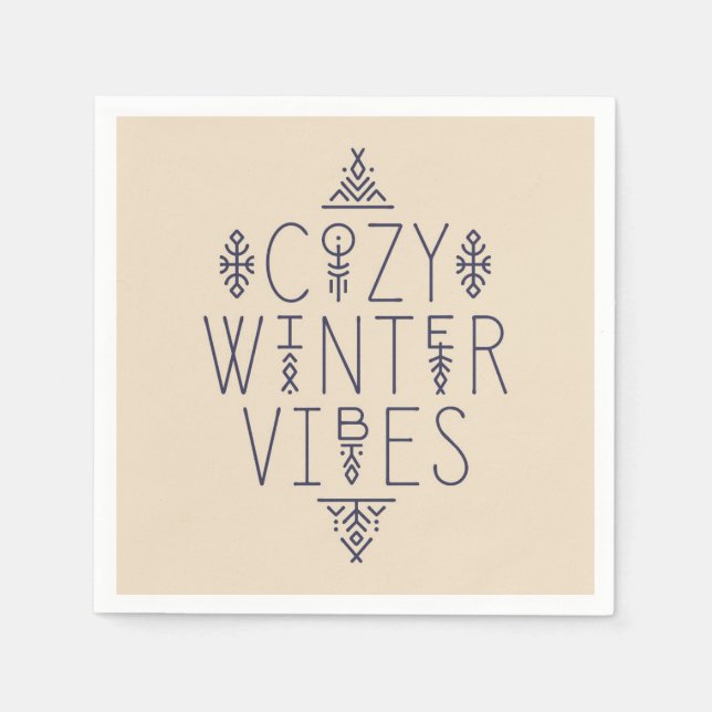 Servilleta De Papel Diseño acogedor de vibraciones de invierno (Anverso)