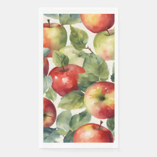 Servilleta De Papel Diseño acuarela de manzanas frescas