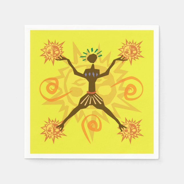 Servilleta De Papel Diseño africano (Anverso)