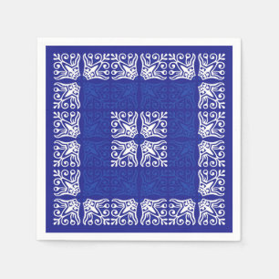 Servilleta De Papel Diseño azul del pañuelo
