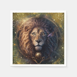 Servilleta De Papel Diseño de Acuarela del Signo Zodiacal Leo