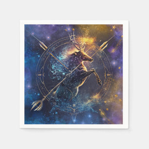 Servilleta De Papel Diseño de Acuarela del Signo Zodiacal Sagitario