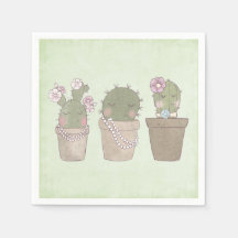 Diseño de Acuarela Trío de Cactus Sonrientes