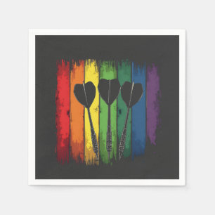 Servilleta De Papel Diseño de arte moderno con colores LGBTQ Vintage