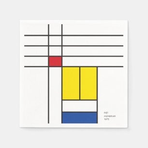 Servilleta De Papel Diseño de Arte Moderno Minimalista De Stijl Mondri