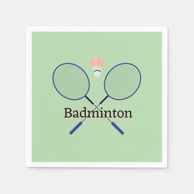 Servilleta De Papel Diseño de Badminton (Anverso)