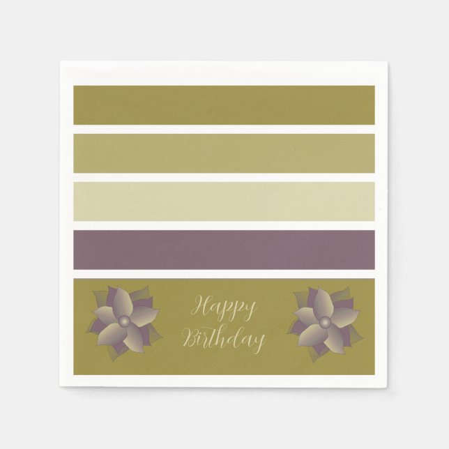 Servilleta De Papel Diseño de banda ancha (Anverso)