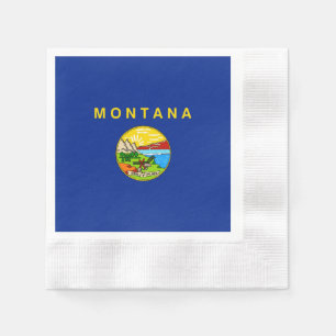Servilleta De Papel Diseño de bandera del estado de Montana