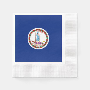 Servilleta De Papel Diseño de bandera del estado de Virginia